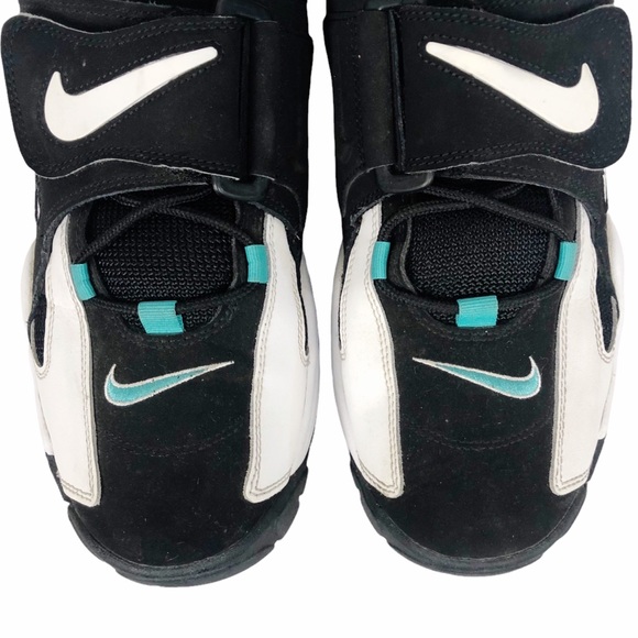 CABANA Nike Air Barrage Mid Top Black White Cabana Nubuck Leather Mesh Trainer - Picture 11 of 13